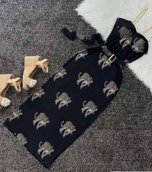 ماکسی کاپ دار پلنگی کد 30354