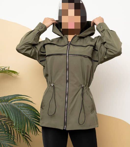 مانتوبارونی کلاه دار کد m1031